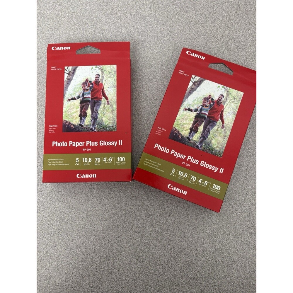 Canon - Photo Paper Plus Glossy II 4x6-2 x 100 Sheets/box = 200ct, New Unopened